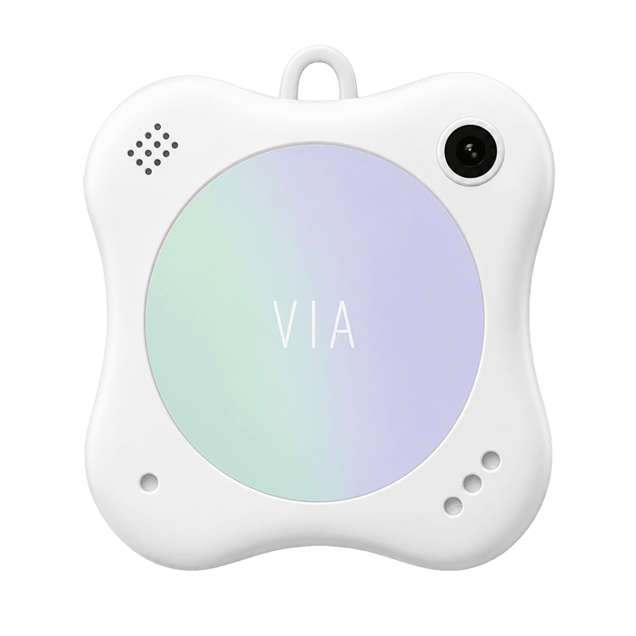 VIA clipped on a backpack during travel